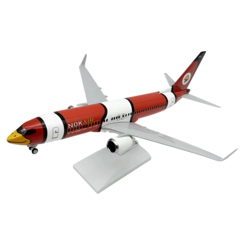 boeing-737-thai-red-bird-1-200-scale-resin-31cm-airplane-toy-collectible-miniature-model-gift-for-kids-airport-aviation