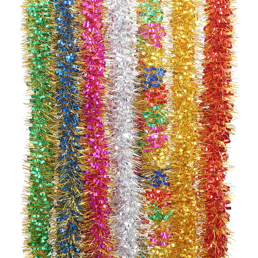 

8pcs 2M Colorful Tassel Garland Party Christmas Decoration Festoon Hanging Reusable Sparkling Metallic