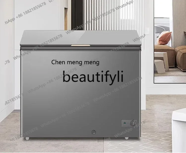 New arrive Freezer household, liter freezer frozen and refrigerated large-capacity household and commercial, tempered glass pane
