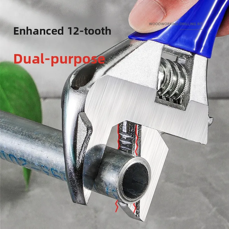 Multifunctional Heavy-Duty Universal Wrench - Large Opening High Hardness Tube-Live Dual-Purpose Tool for Household Bathroom