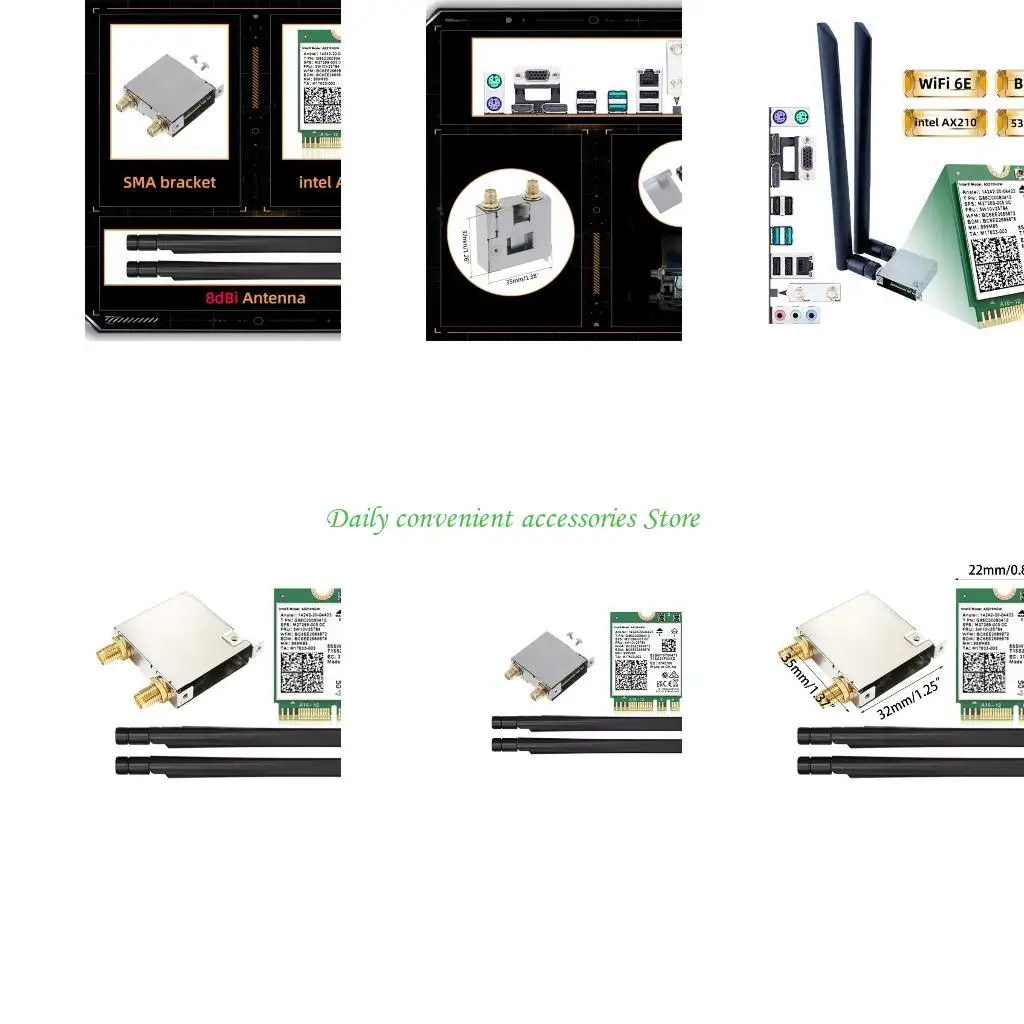 

Беспроводная сетевая карта 97QB AX210 Mini-PCIE WiFi 6E AX210NGW AX210 5374 МБ wifi6e BT5.2