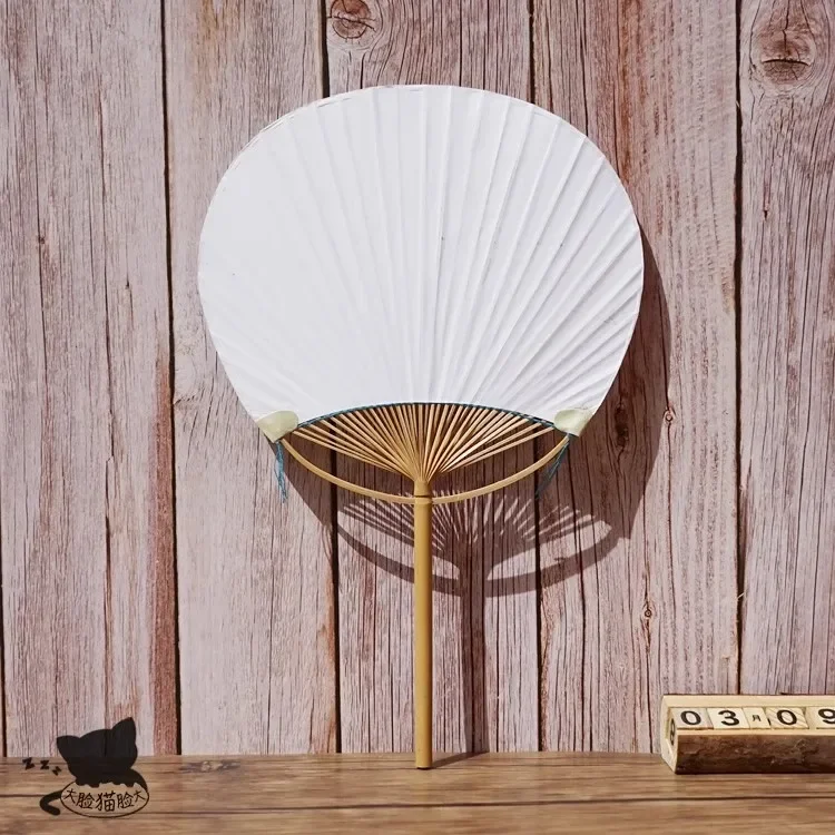 20pcs Pai Wooden Fans Chinese Raffia Bamboo Fans Wooden Cheap for Wedding Guest Gifts
