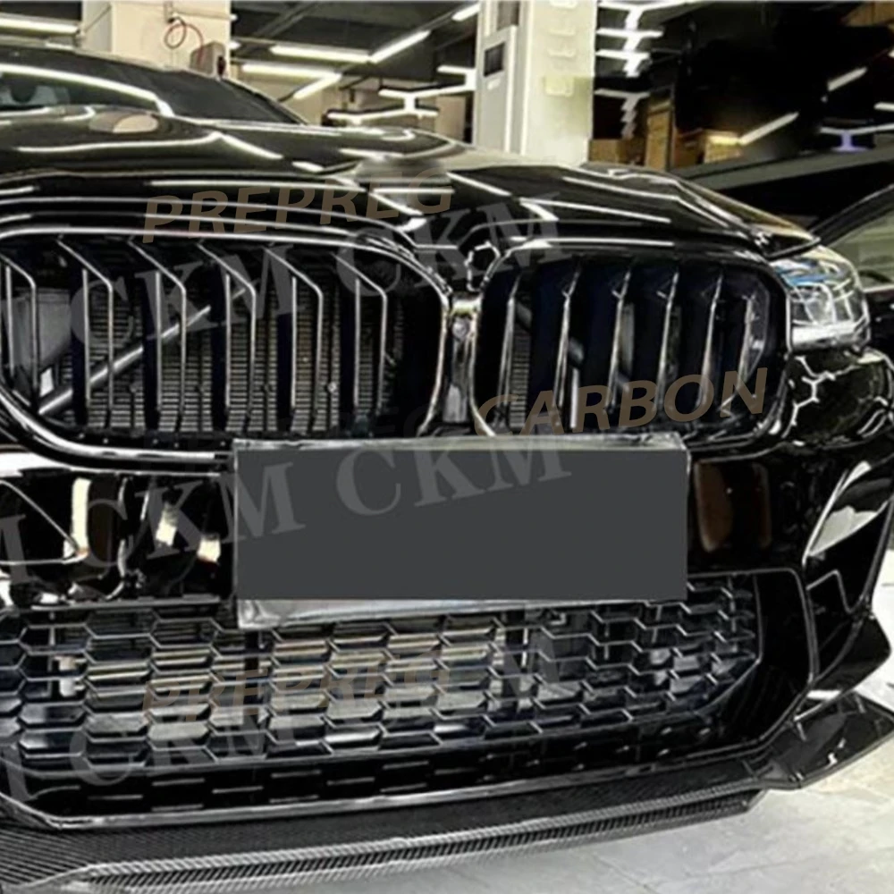 

Carbon Fiber 4Pcs/Set Front Bumper Chin Lip Spoiler For BMW 5 Series F90 M5 2021+ Car Bumper Guard Apron Accessories