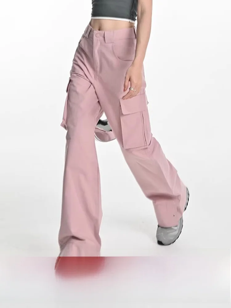 

Осенне-зимние повседневные прямые брюки для женщин с естественной талией, на молнии, из полиэфирного волокна, однотонные, без возврата и обмена