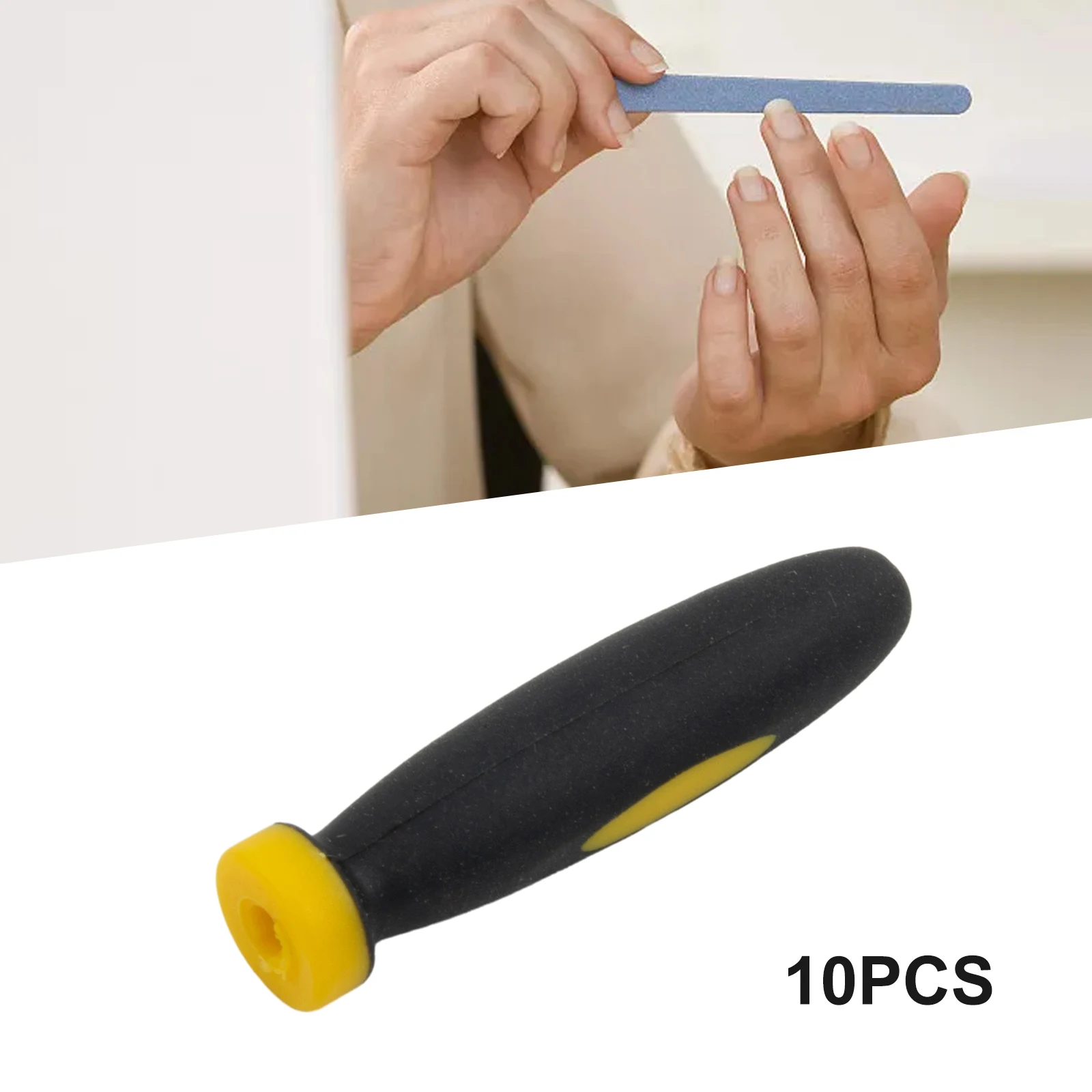 60*5mm Home Hand Tool Accessories Files Handles Milling Steel Easy Use Wood Files Handles Rubber Office Accessory