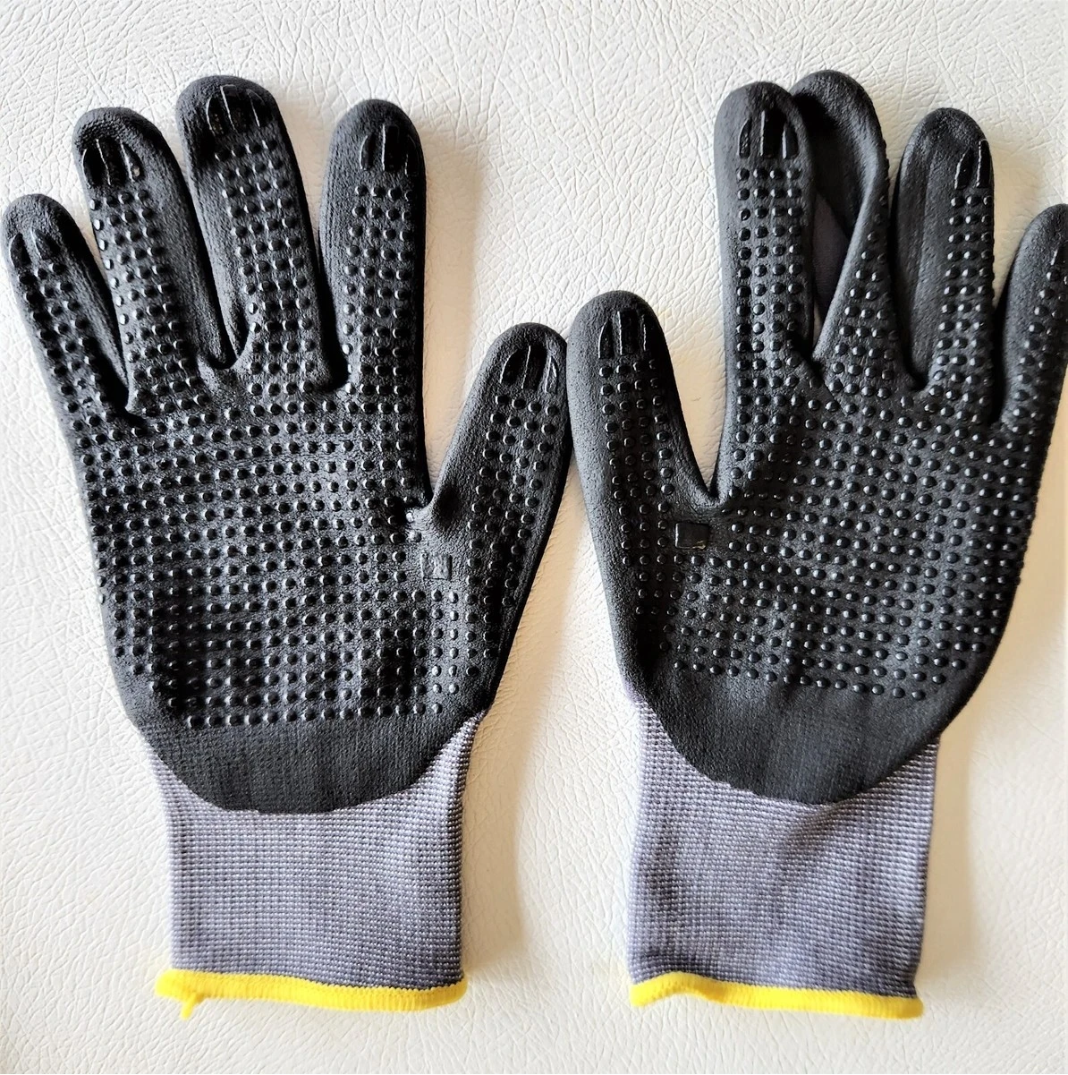 MicroFoam Nitrile Coated Safety Work Gloves Non-Slip Seamless Knit Nylon Work Gloves for Men Mechanic Gardening Industrial Auto