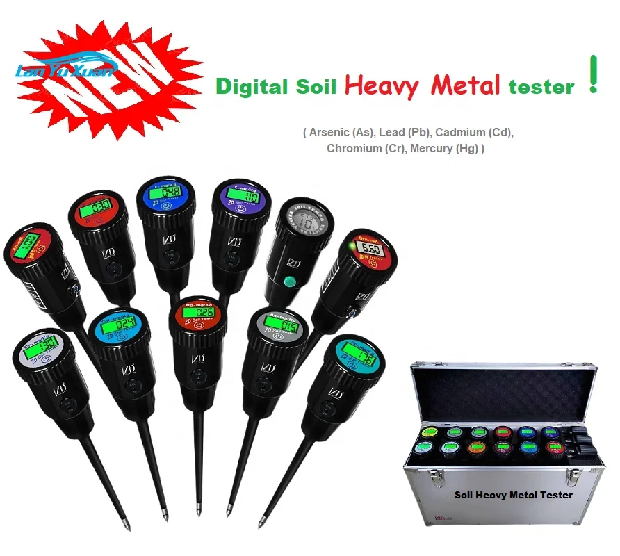 

2023 Digital soil available nutrient heavy metal arsenic (As), lead (Pb), cadmium (Cd), chromium (Cr), (Hg) Rapid tester