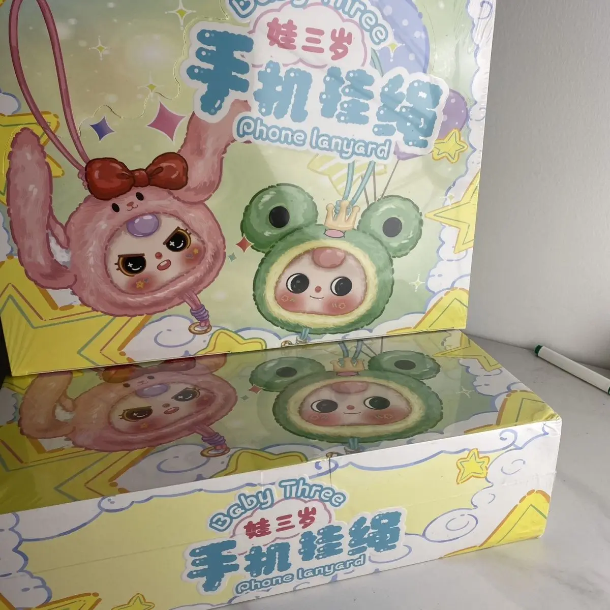 

Baby Three Phone Lanyard Blind Box Vinyl Face Cute Figure Model Doll Mystery Box Collectible Gift For Adult Collection