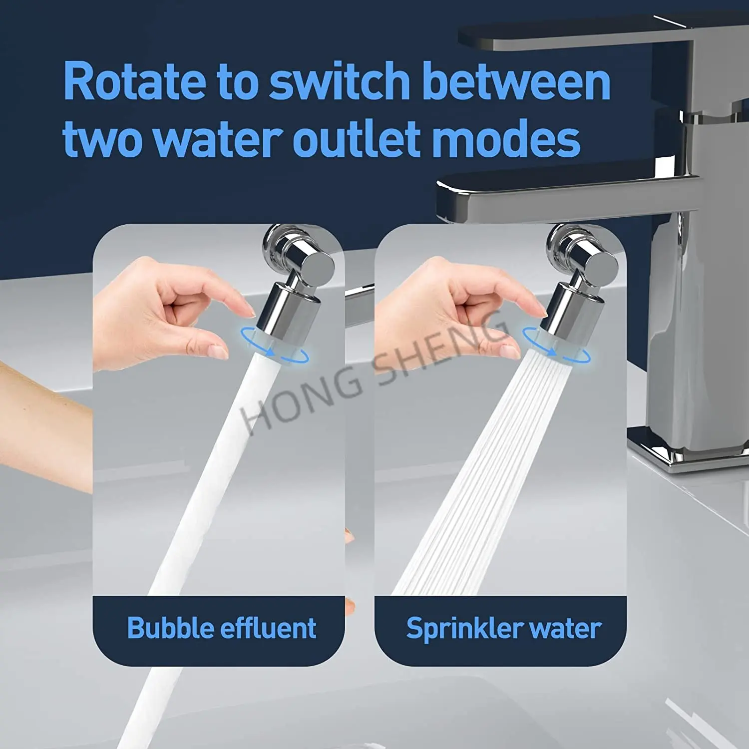 Plastic Robotic Arm Kitchen Faucet Aerator 1080° Rotation Extender Adapter Water Saving Splash-proof Swivel  Faucet Spray Head