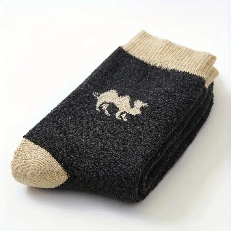 5足組 高品質 冬用ソックス メンズ レディース アウトドア 防寒 暖かい 厚手 スノーブーツ ロングソックス 男性用ギフト ソックス 37-44