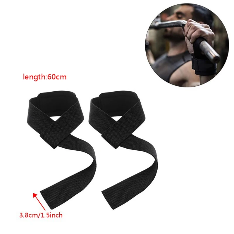 1PC Weightlifting Wrist Strap Protection Bodybuilding Grip Band Support Band Fitness Band Weightlifting Lifting Straps