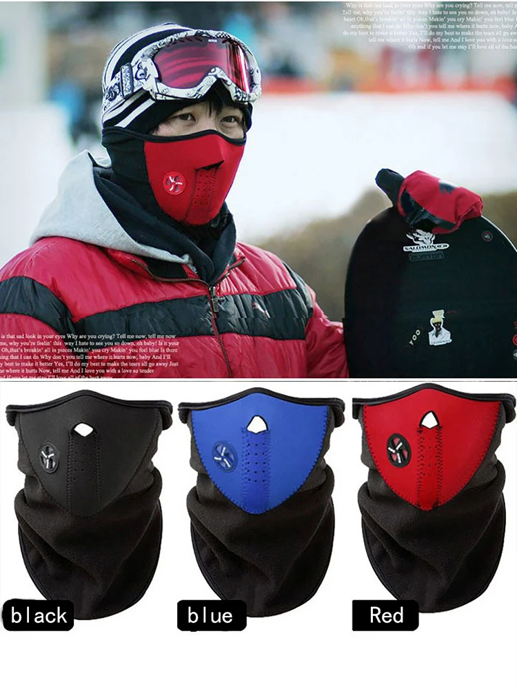 Windproof Bike Bicycle Cycling Mask Warm Dustproof Ski Snowboard Outdoor Masks Neck Half Face Cache Cou Winter Sport Mask Hot