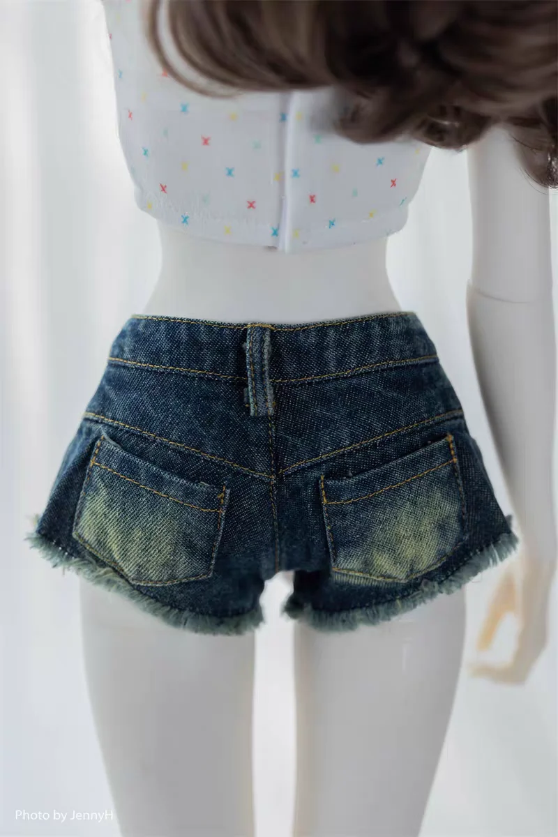 Vestiti per Bambole, Giocattoli per Ragazze, Shorts in Denim Blu Casual Quotidiano, Eleganti Accessori per Bambole SD16 1/3 1/4, Regali Bianchi Carini