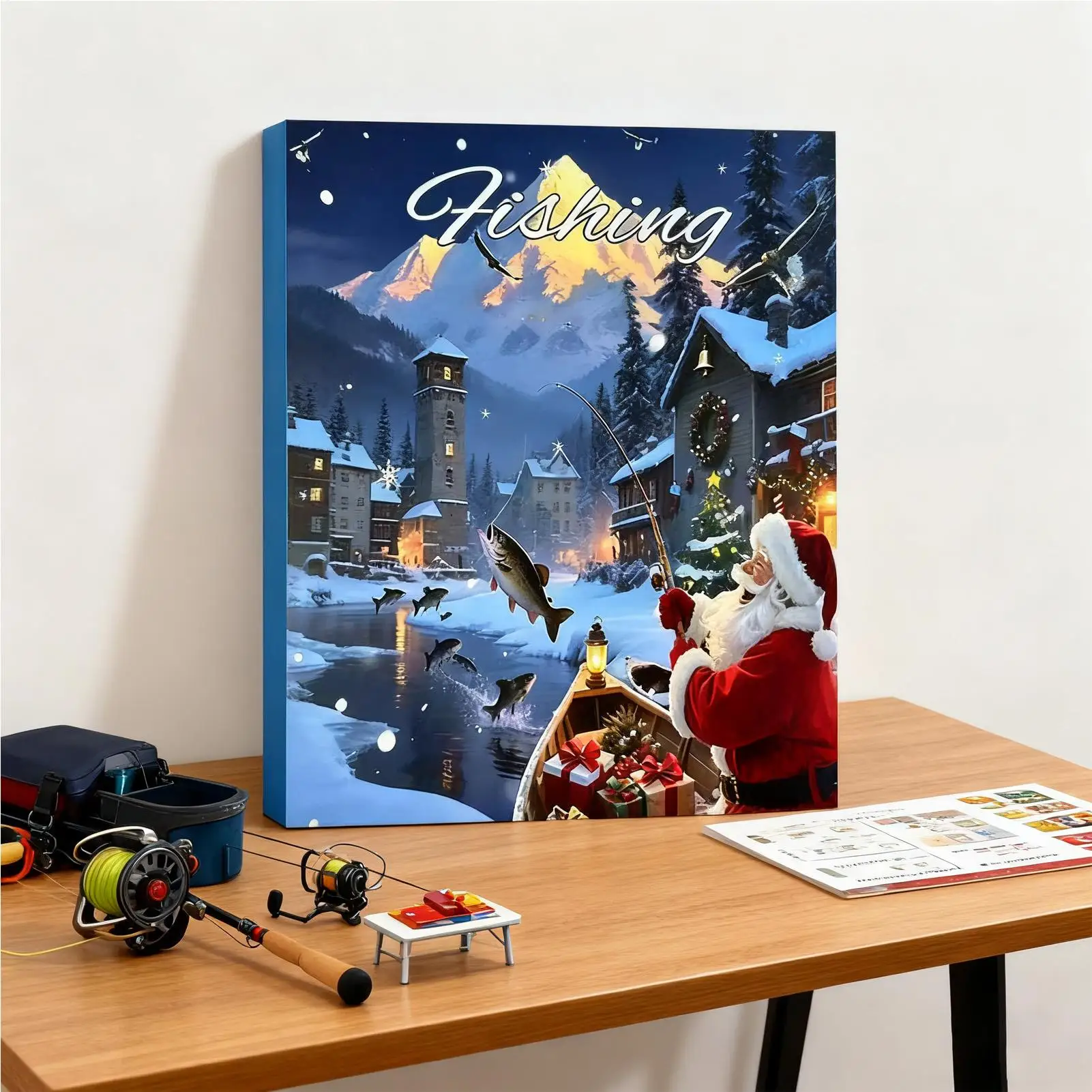 

Fishing Lure Calendar Advent 2025 24-Day 2025 Fish Bait Set Fishing Bait Christmas Countdown Calendar For Men Boys Husband