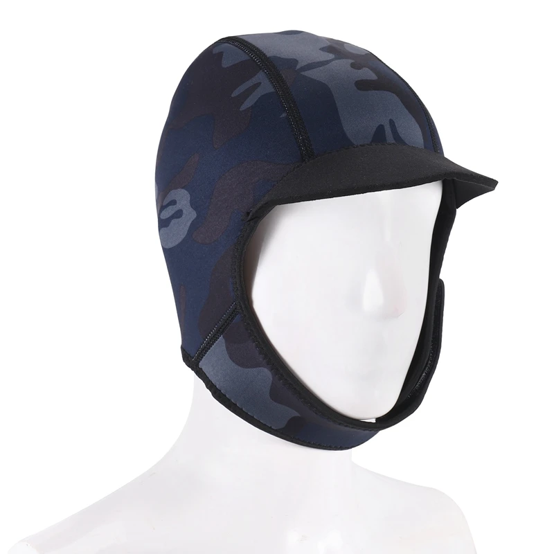 

2MM Neoprene Surf Beanie Swim Cap With Chin Strap Adjustable Quick-Drying Diving Cap For Swimming Surfing