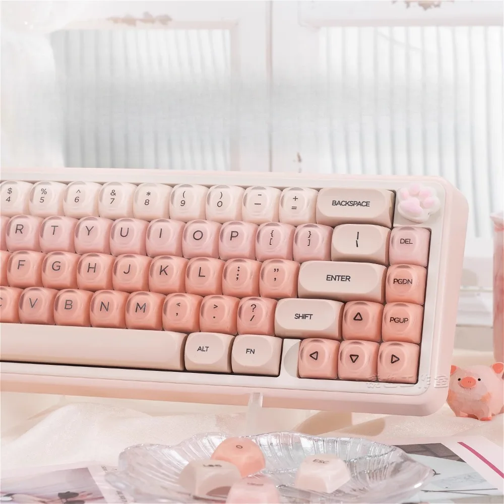 

Crystal Jelly PBT Keycaps Foundation Design для женщин, офисная беспроводная механическая клавиатура