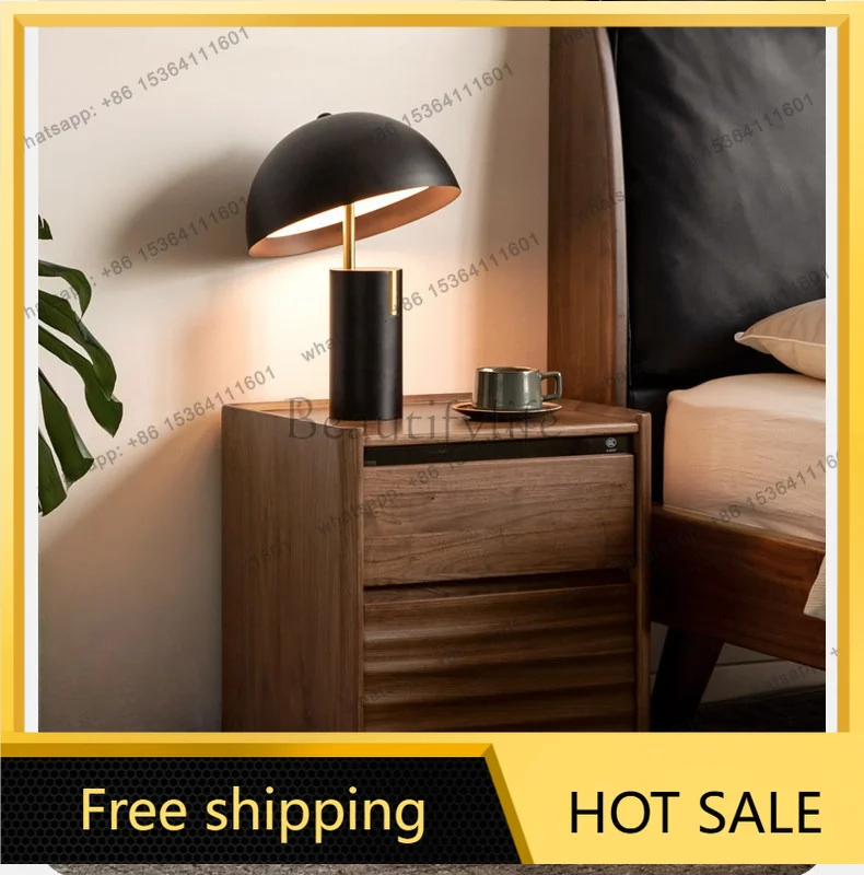 Factory Direct Sales Solid Wood Bedside Table Black Walnut Simple Home Floor Cabinet