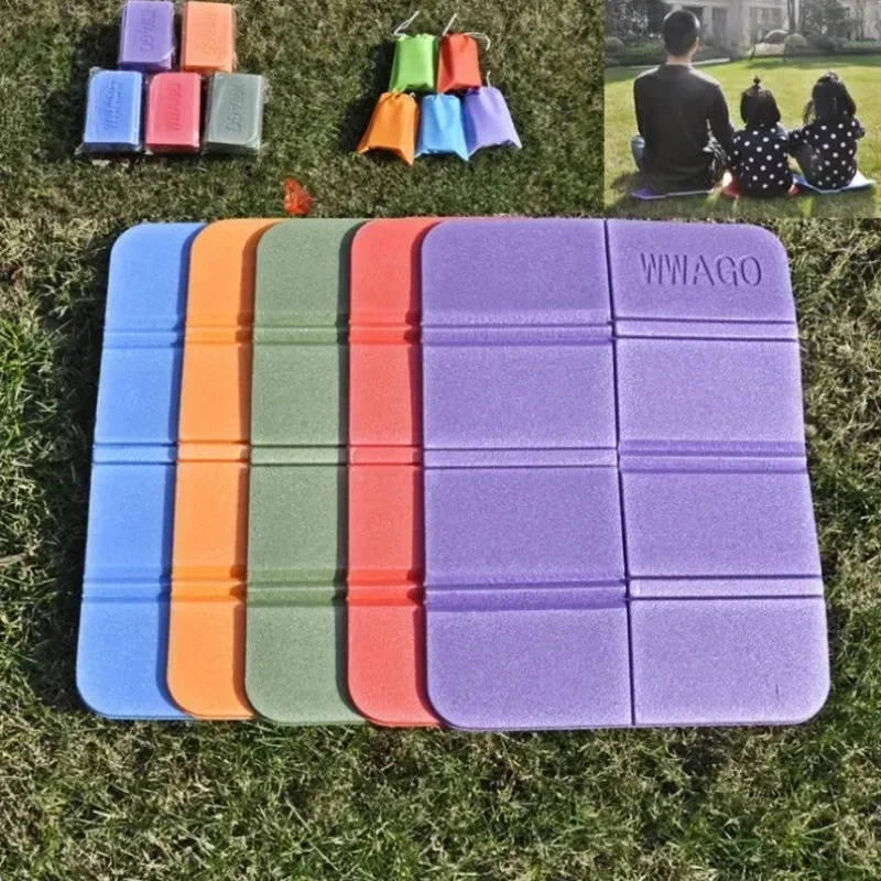 Almofada de assento dobrável portátil ao ar livre isolador espuma isolamento térmico à prova de umidade acampamento multifuncional piquenique esteira almofadas