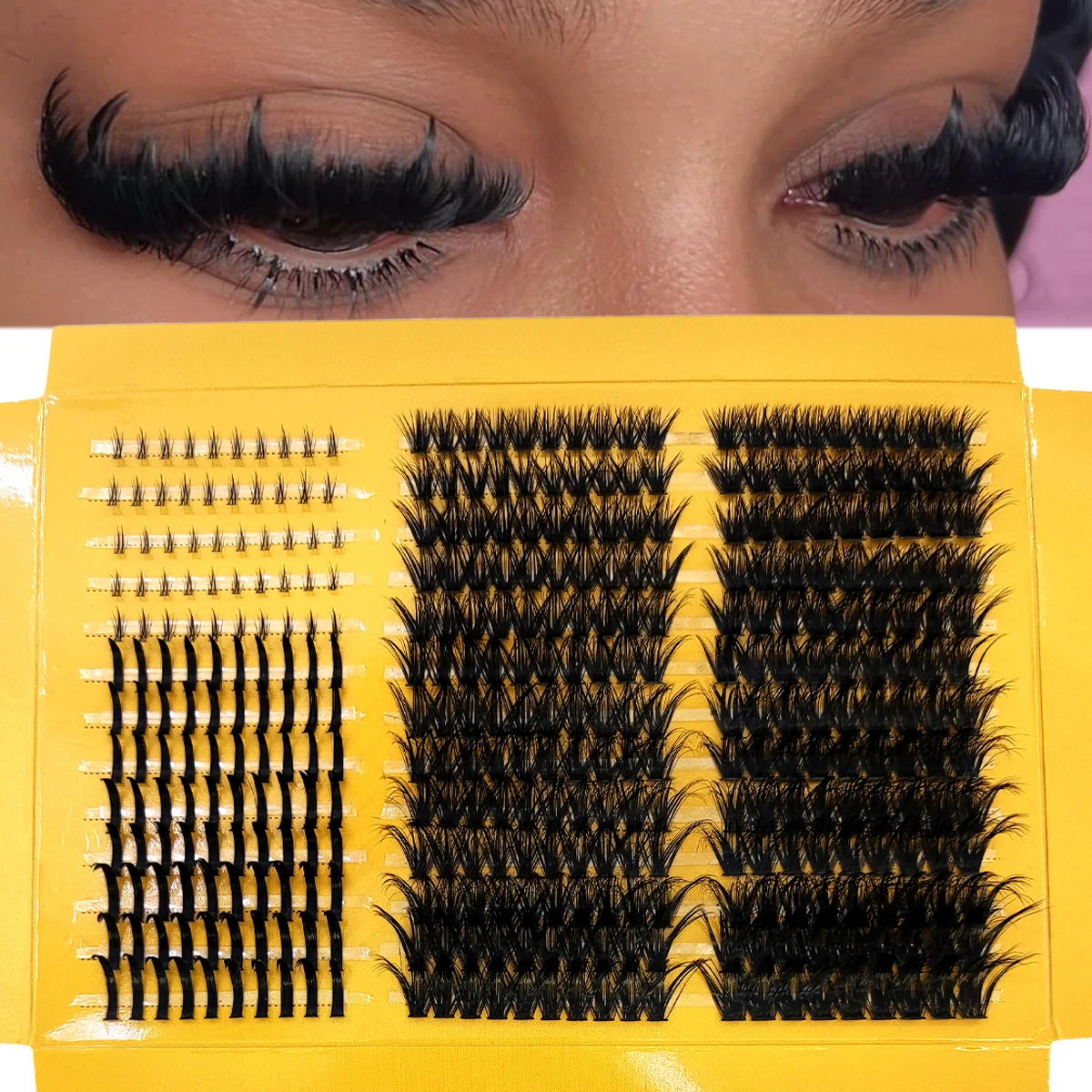 Wimpernset 80D 100D Wimpernzange Wimpernset mit unteren Wimpern DIY Wimpernzange Wimpernverlängerung Riesenwimpern