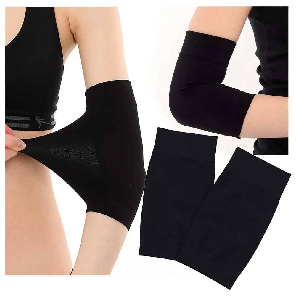 1pair Elbow Support Elastic Gym Sport Elbow Protective Pad Absorb Sweat Basketball Arm Sleeve Elbow Brace