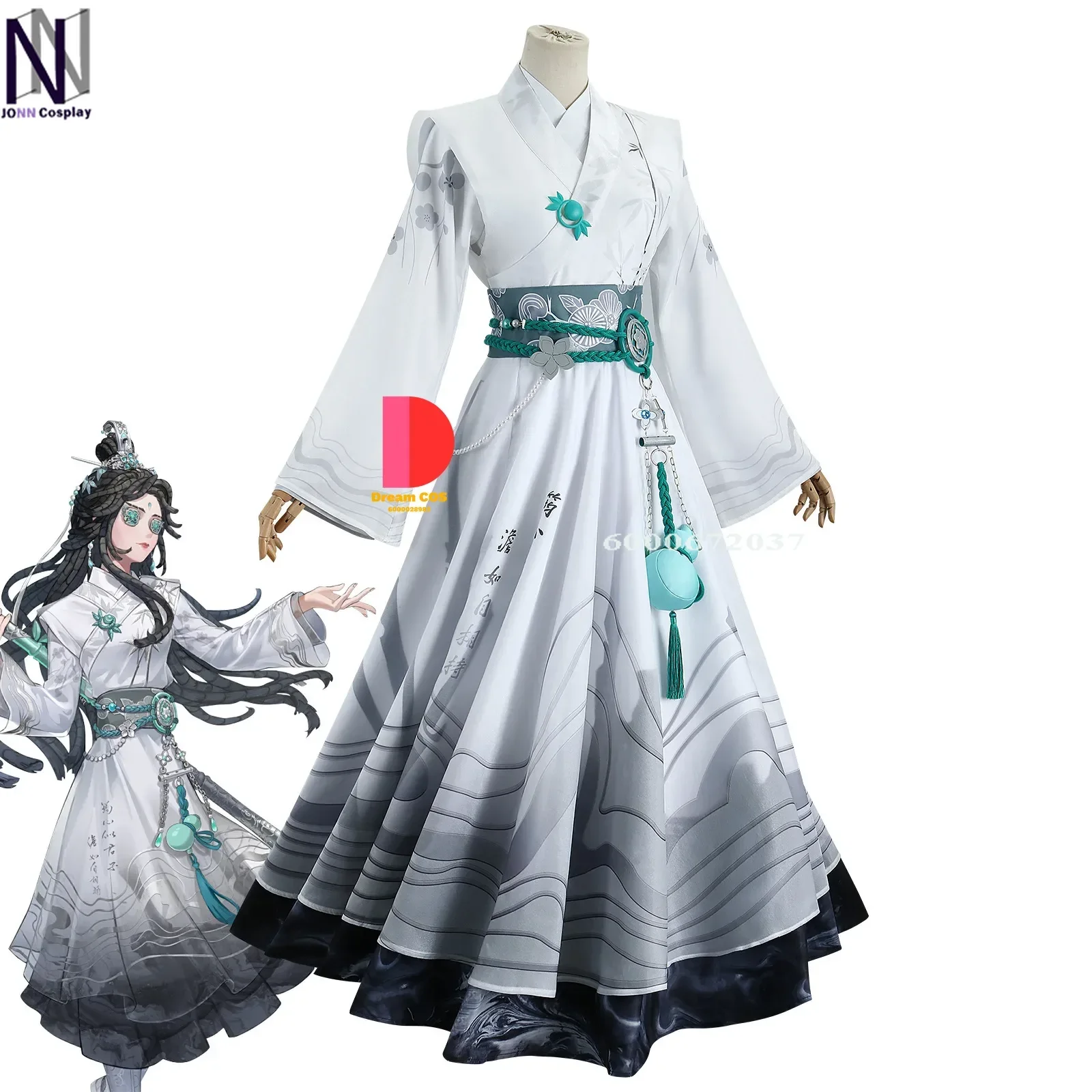 Identity V Game Qi Shiyi Antiquarian Cosplay Costume Chinese Style Hanfu Skirt with Cloak for Women Traditional Festival Outfit