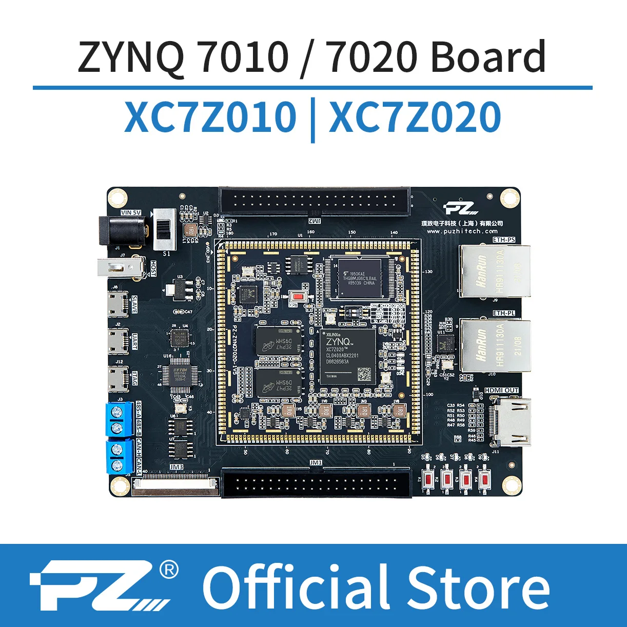 PUZHI 7010 7020 карта: Xilinx SoC ZYNQ 7000 XC7Z010 XC7Z020 FPGA макетная плата с отверстием для штампа