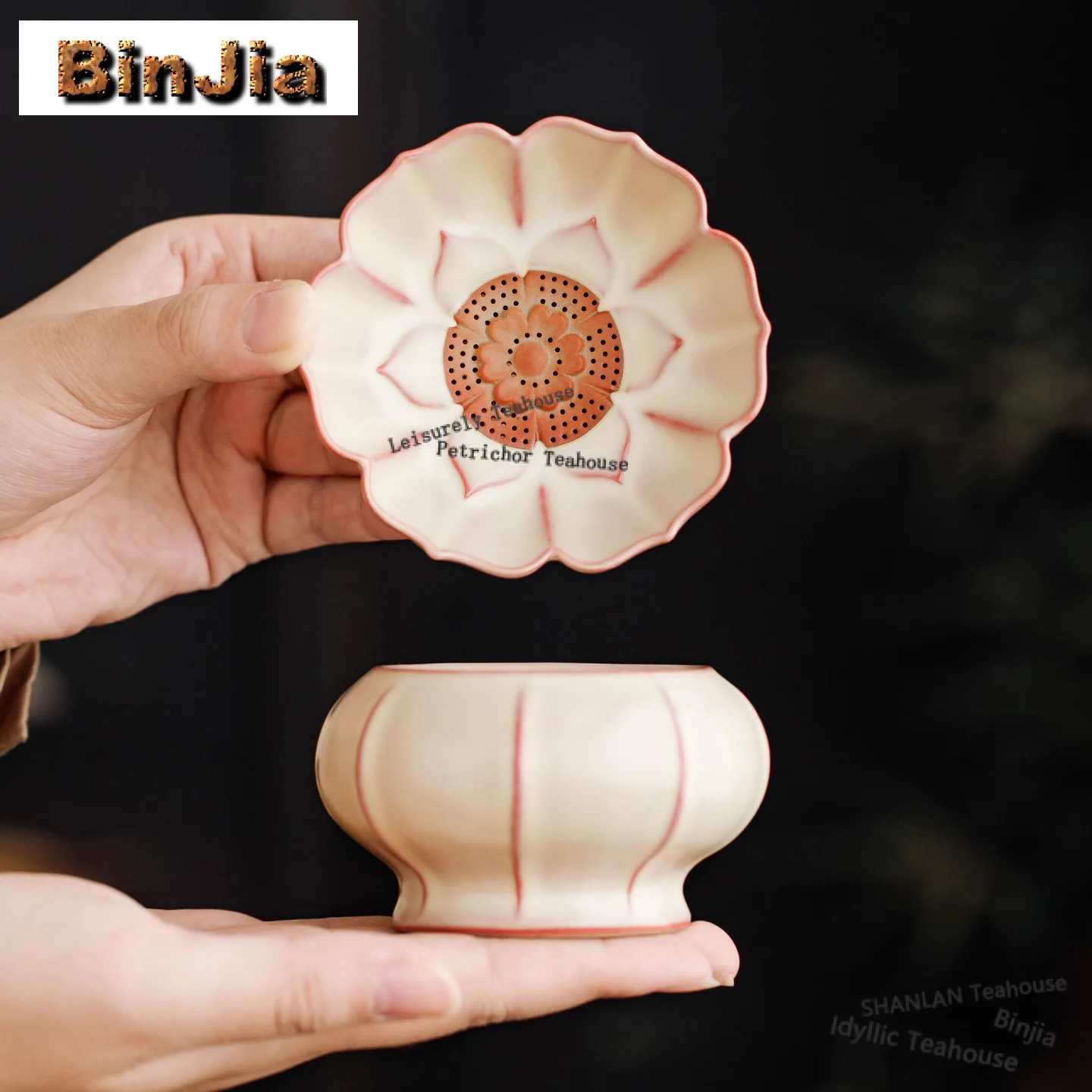 Infusor de Té con Separador de Gelatina de Manteca de Cerdo Beige, Estilo Retro, Colador de Té, Dispensador, Filtro para Preparar Té, Decoración para Juego de Té Chino