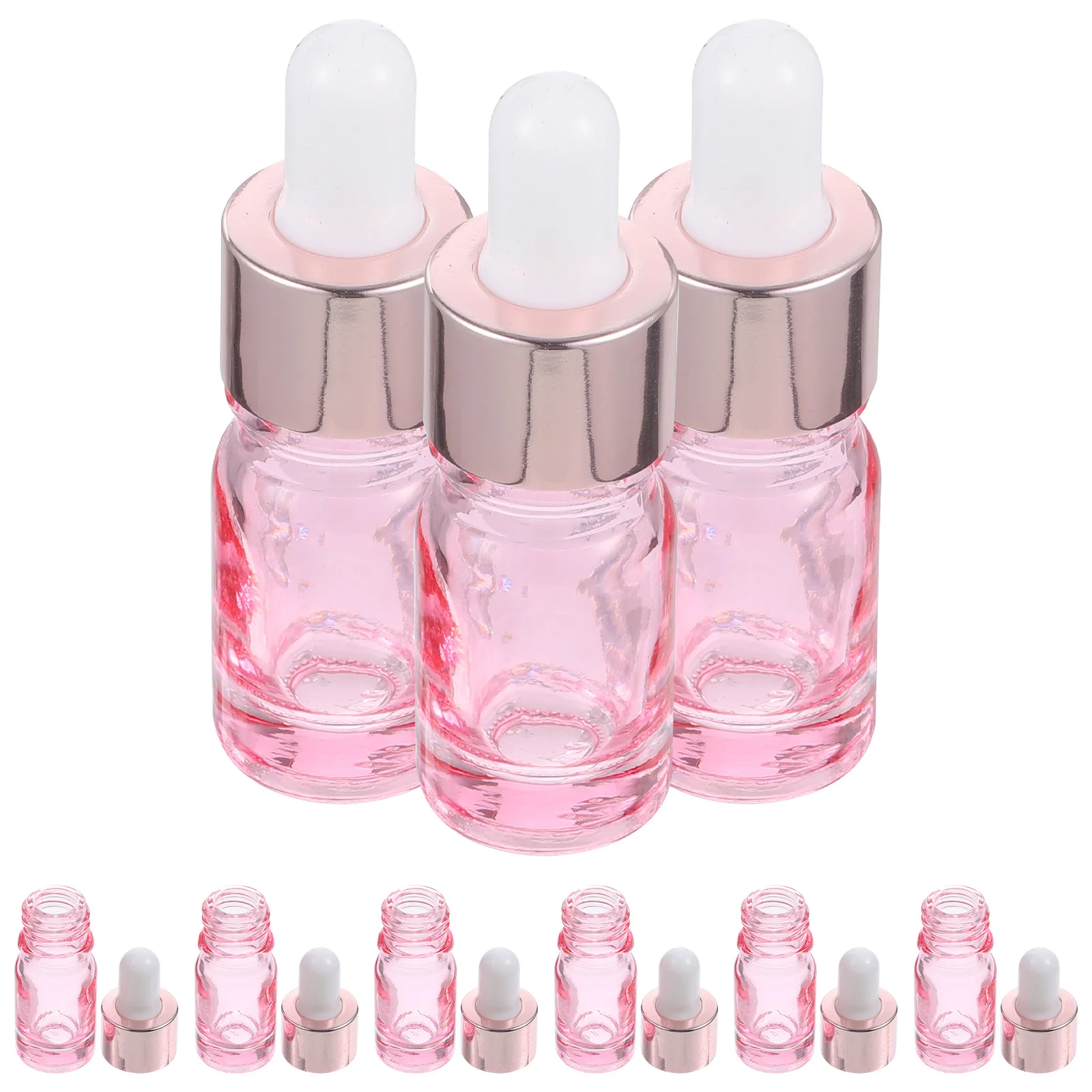 8 個のエッセンシャルオイルボトルガラスドロッパーボトル家庭用化粧品店用詰め替え可能な正確な抽出ガラスドロッパーボトル