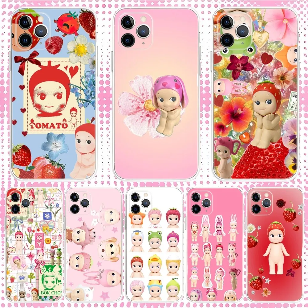 

Sony Angels Cute Phone Case For iPhone 16,15,14,13,12,11 Pro,Max,Plus,X,XS,XR,SE,Mini Transparent Silicone Soft