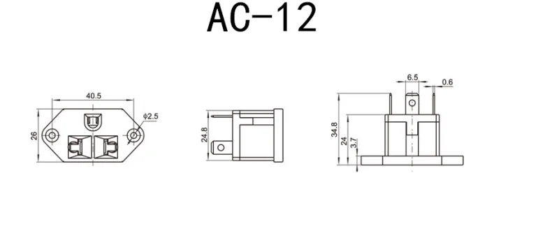 Wechselstromversorgung, dreipolige T-förmige Steckdose, Schalter mit Licht, Stecker-/Buchsenanschluss für das Stromkabel – Detail 21