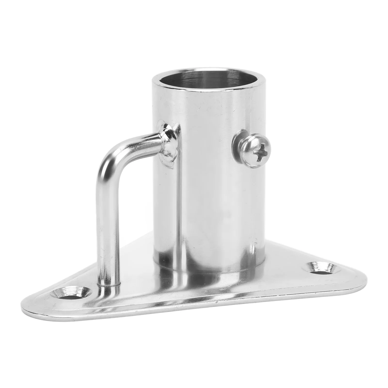 Triangle Post Socket Weather Resistant Heavy Duty  90 Degree Flag Pole Holder 1 inch Aperture with Buttress for Yachts