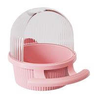Bird Feeder Parakeet Cage Dispenser Feeder Anti-Splash Parakeet Feeder Food Container for Parrots Pigeons Peony Cockatiels