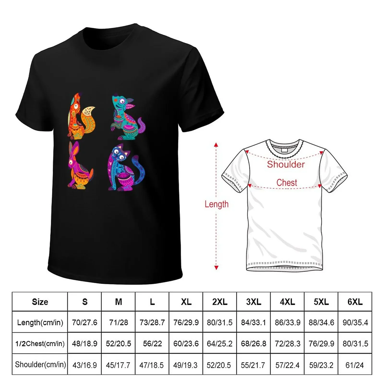 Spiritual animals Alebrijes T-Shirt sublime plus size tops heavy weight t shirts for men