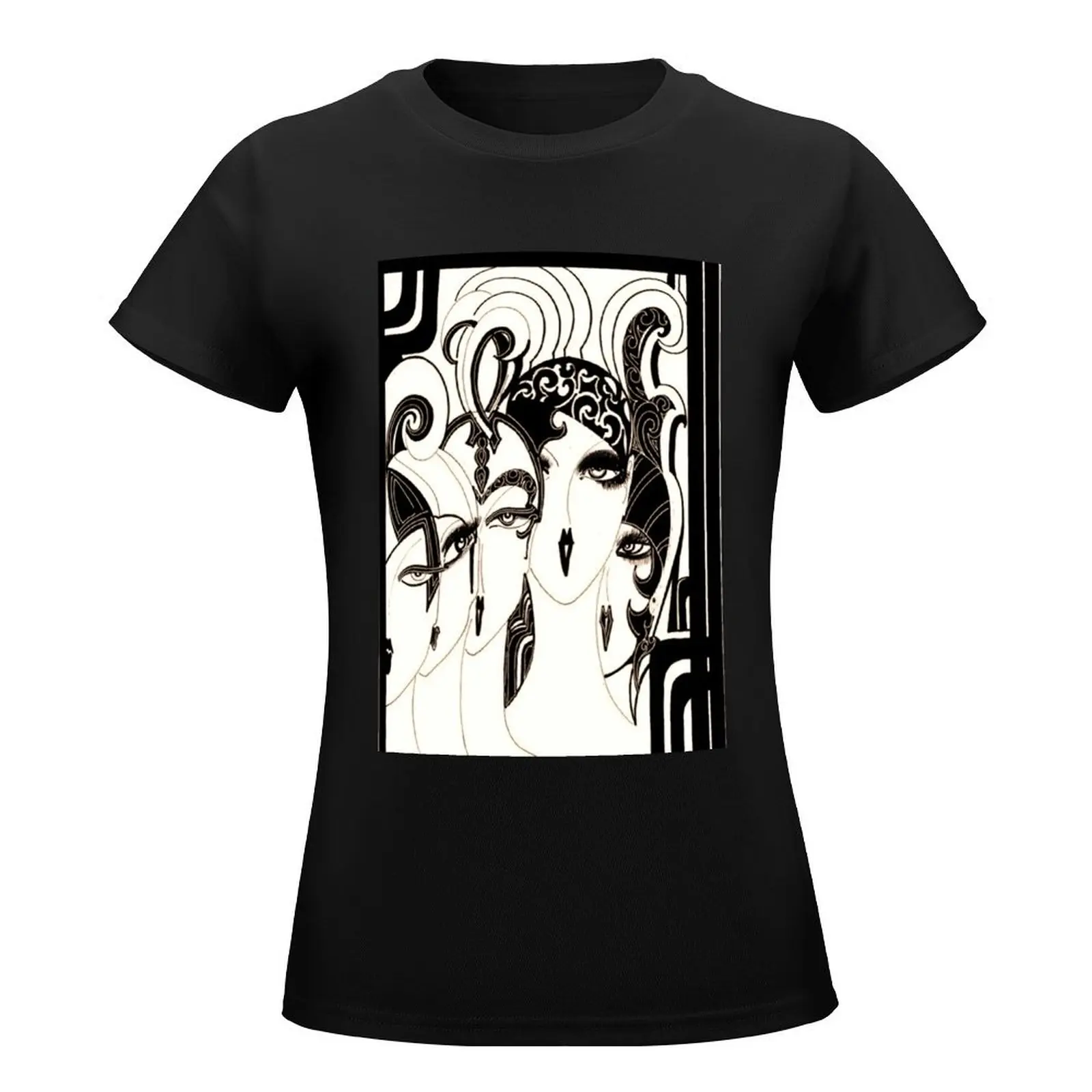 Art deco mod dollies by Jacqueline Mcculloch House of Harlequin T-Shirt aesthetic clothes oversized tshirts for Women