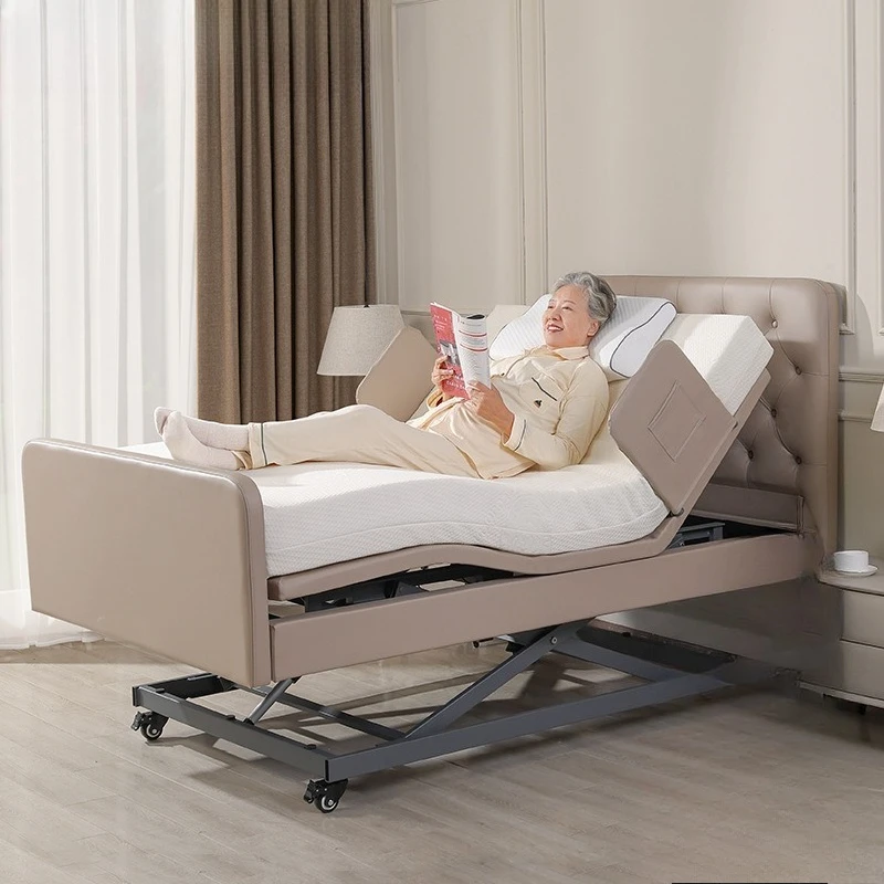 

Multi-functional Electric Lifting Nursing Bed for The Elderly Three-function Automatic Overall Lifting Single