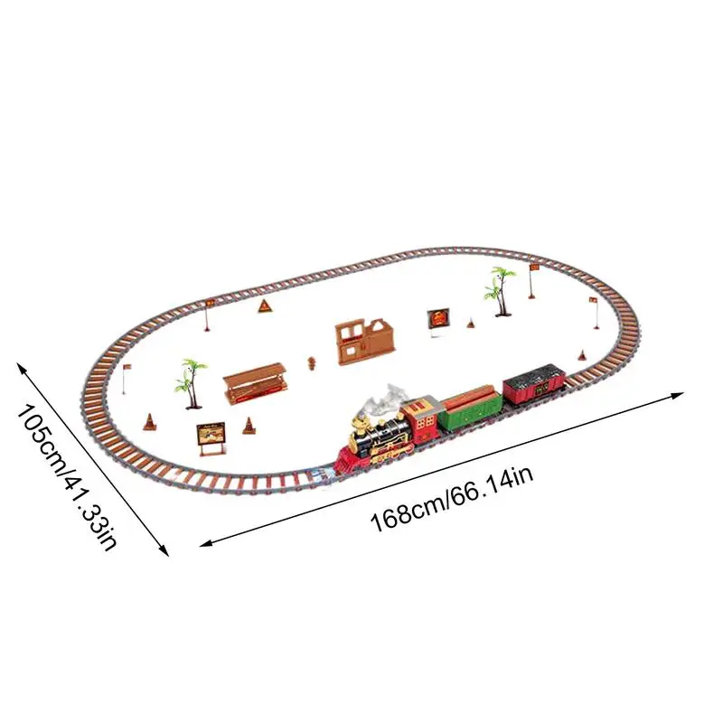 Weihnachten Zug Spielzeug Weihnachten Elektrische Zug Mit Nebel Batterie Betrieben Eisenbahn Track Spielset Lokomotive Motor Spielset Für Kinder