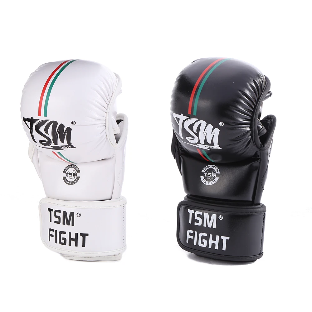 TSM Half-finger Boxing Gloves MMA Gloves Sandboxing Muay Thai Boxing Fight Training Punching Punching Bag Match Thickened