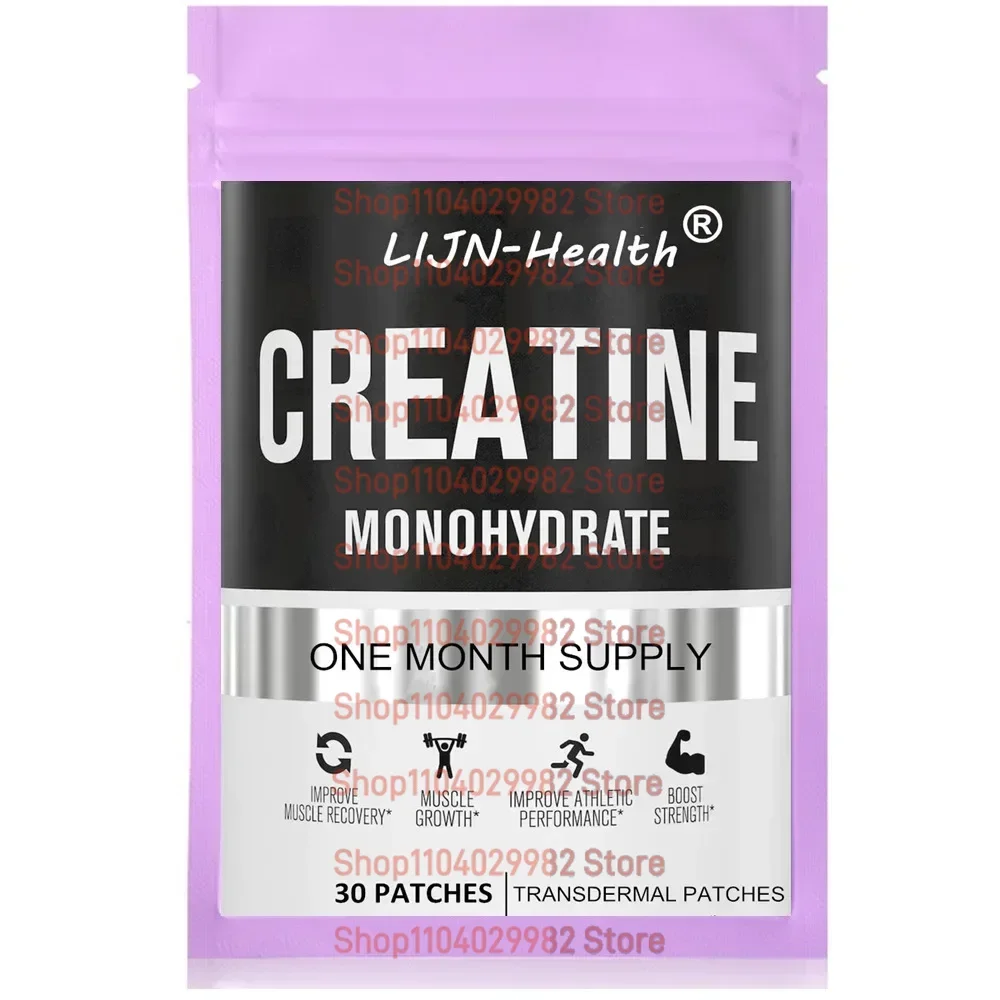 Creatine Monohydrate Transdermal Patches for Muscle Growth, Increased Strength, Enhanced Energy Output 30 Patches