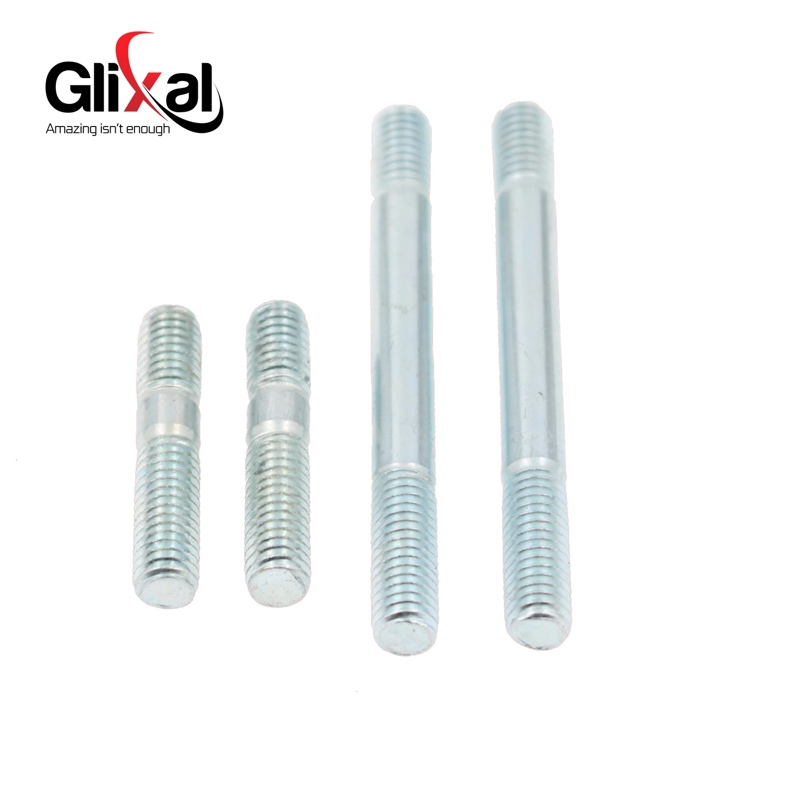 Glixal GY6 50cc 150cc Premium Exhaust Gakset Set, Intake & Exhaust Studs, Exhaust Nuts Cap for 139QMB 152QMI 157QMJ Engine