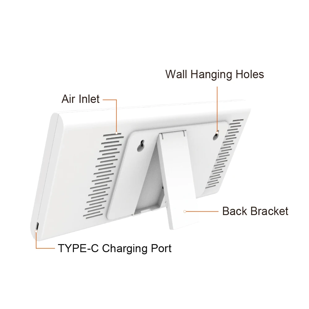 Detektor Gas Wifi Tuya Layar Besar Baru Tombol Layar Sentuh 10 in 1 Temperatur dan Kelembapan HCHO/TVOC/PM2.5/PM10/CO2