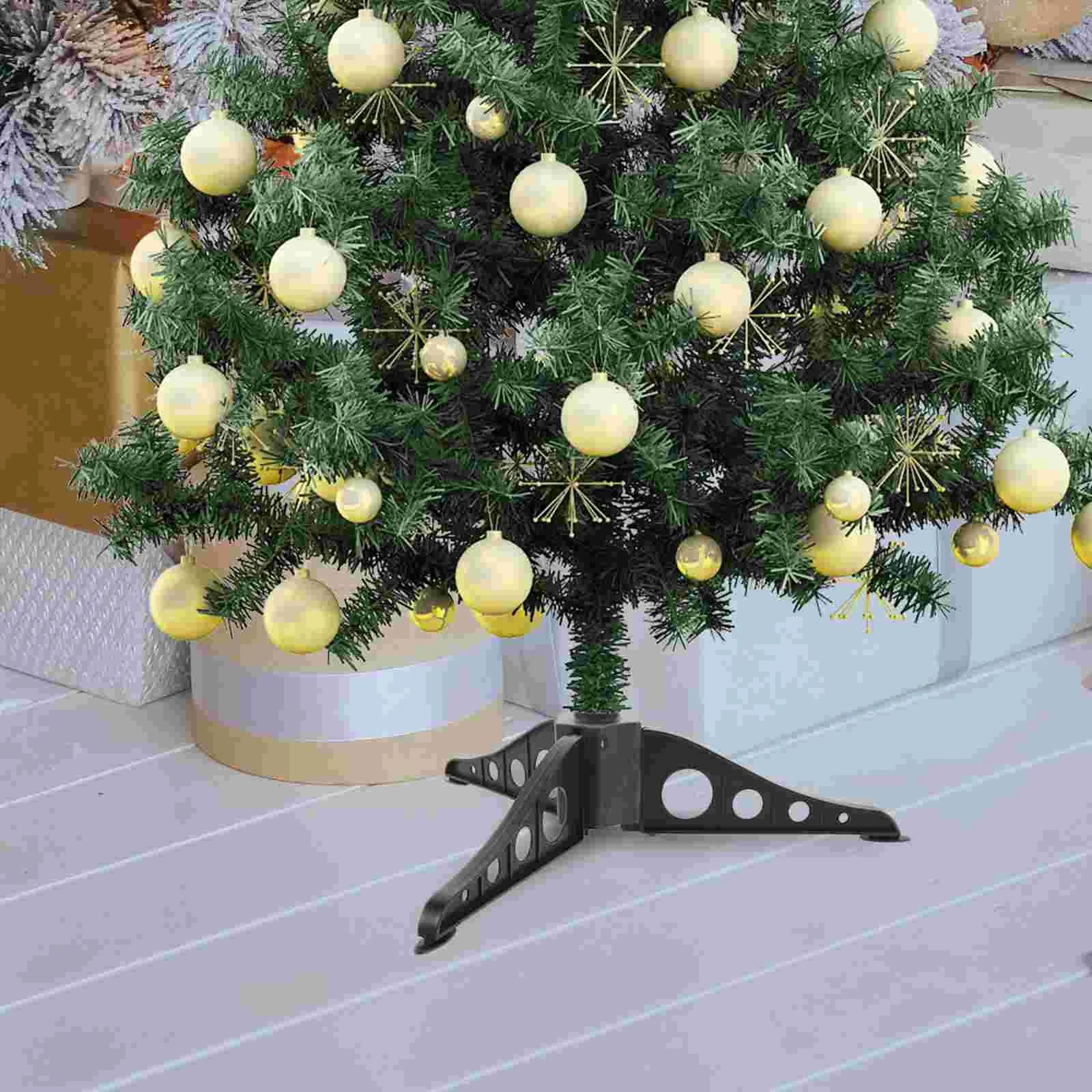 Christmas Tree Base 15cm Folding Stand for 1.2m Artificial Tree Easy Install Removable Legs Stable Support Reusable Home