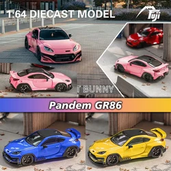 Fuji In Stock 1:64 Pandem GR86 MK2 Rocket Bunny Diecast Diorama Car Model Collection Miniature Toys