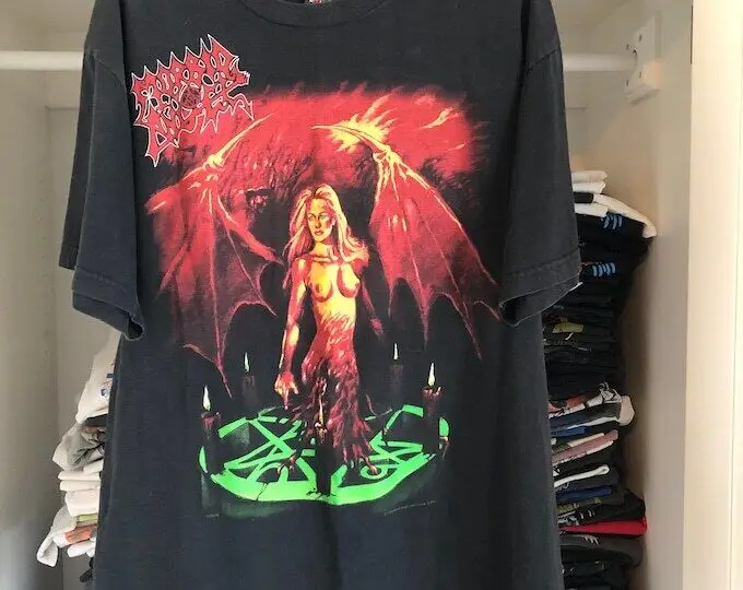 Vintage 1996 Morbid Angel Angel of Disease Cotton Unisex T-Shirt Reprint KH6622