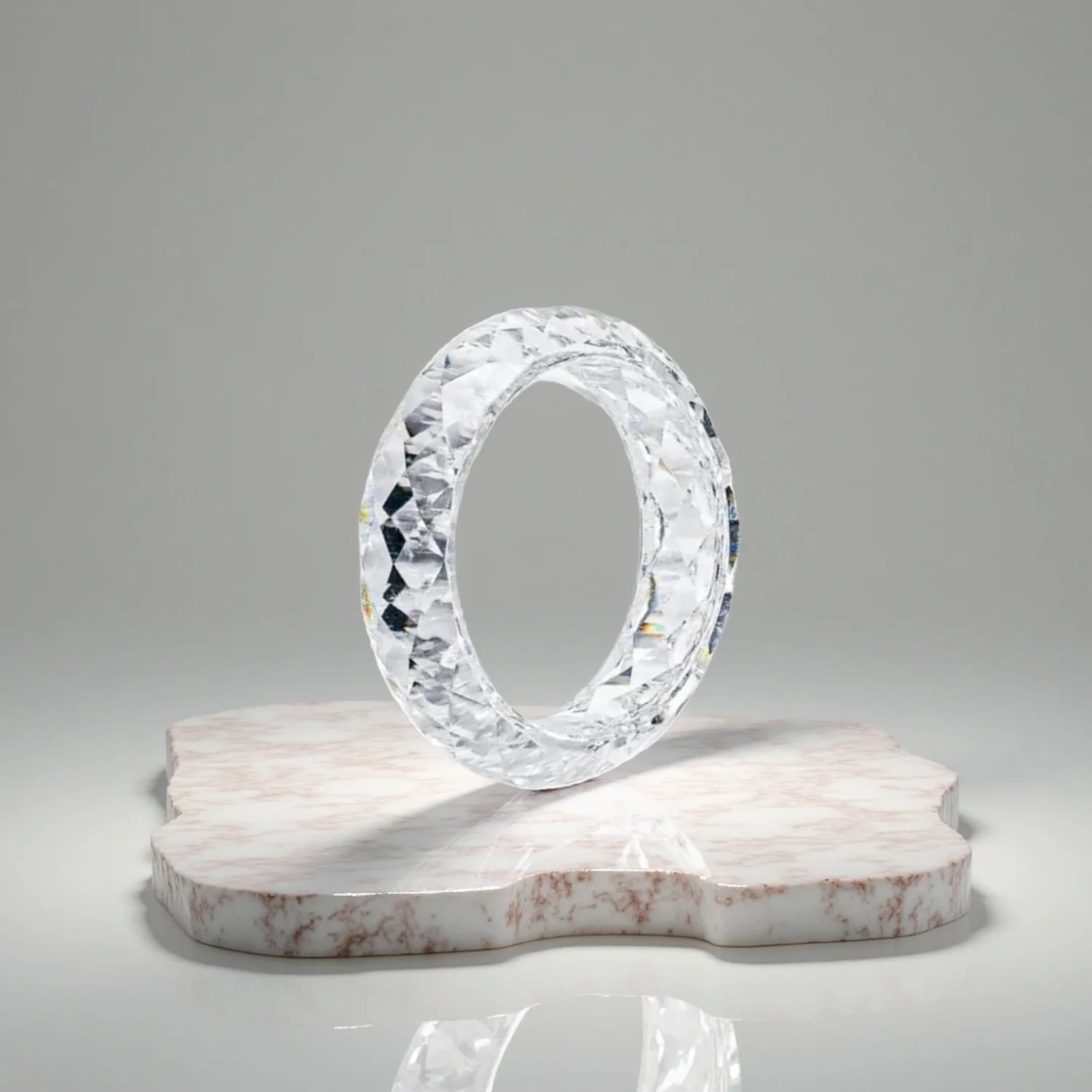 White Moissanite Faceted Ring Pass Diamond Tester VVS1 Ring Size 4-9.5 For Men&Women Fashion Accessories As Party Birthday Gift
