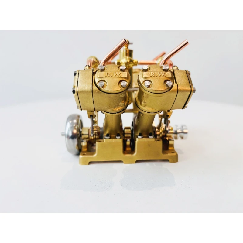 

RW-L2 steam engine model, twin-cylinder steamship engine, small air pump