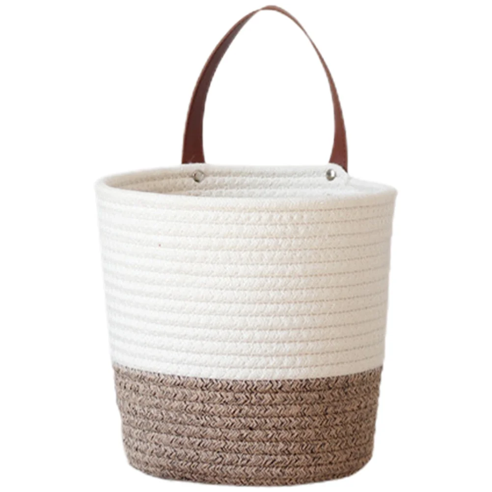 

Wall Hanging Storage Basket Cotton Cloth Hanging Organizer for Home Kitchen Nursery Fruit Vegetable Storage Decorative Basket