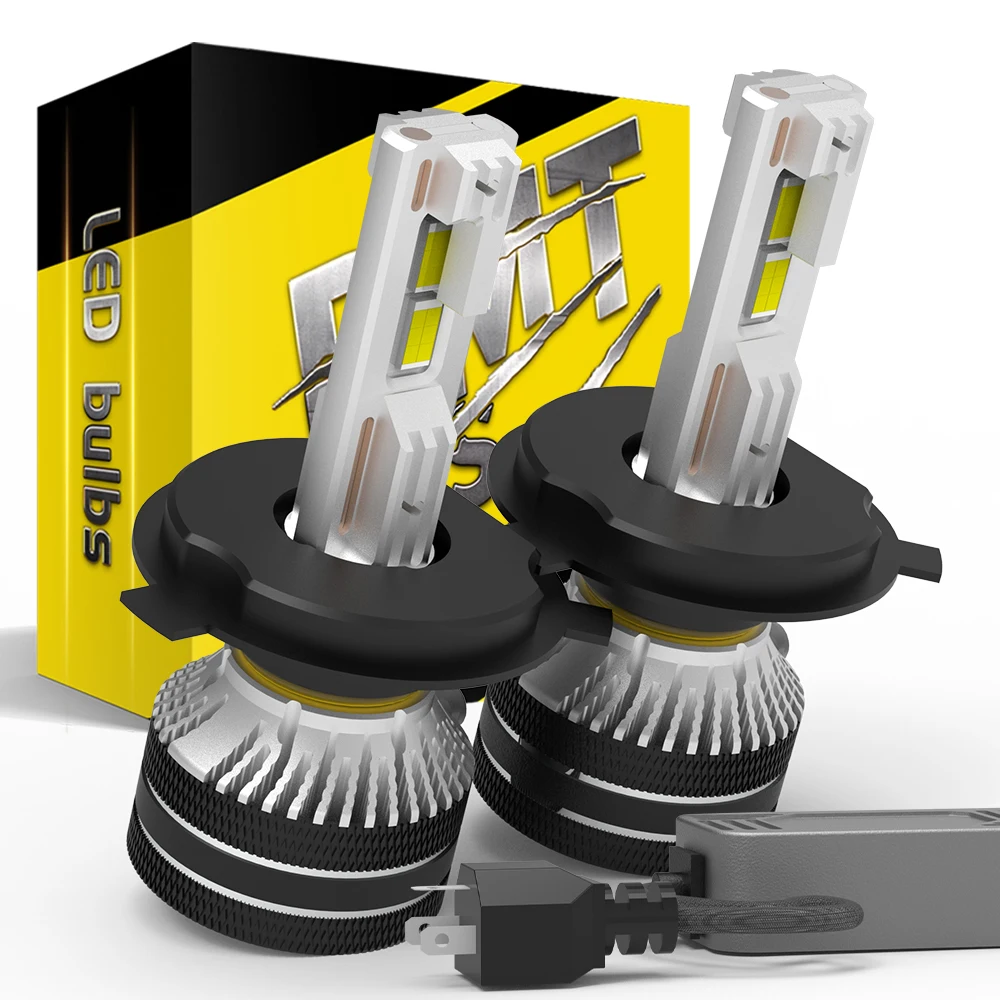 2pcs Canbus H4 Car LED Headlights For FIAT 500X Punto 199 Grande punto Panda 312 319 Fiorino Qubo Scudo 100W 40000LM 6000K White