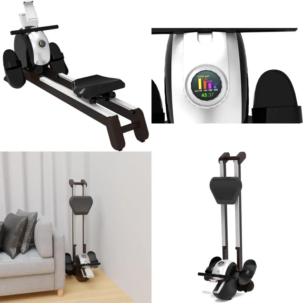 Full-Body Fitness Rowing Machine with Adjustable Resistance for Personalized Home Workouts and Lightweight Design