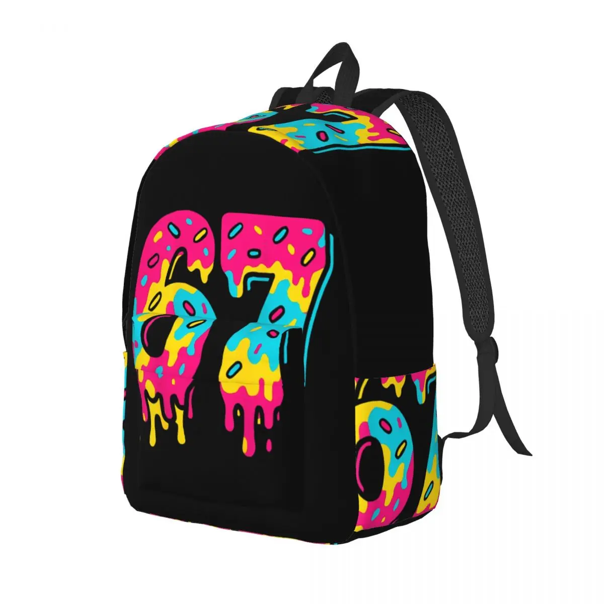 Six Seven Ice Cream Drip 67 Meme Slang Backpack for Kindergarten Primary School Student Bookbag Boy Girl Kids Daypack Outdoor
