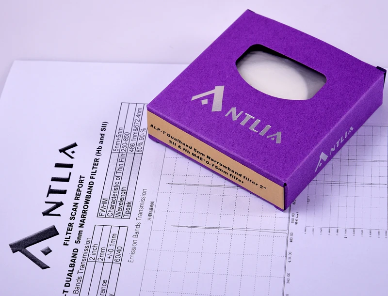ANTLIA Dual Narrowband Filters Ha/OIII-3nm SII/Hb-3.5nm Astronomical Telescope Accessories for Deep-Sky Imaging